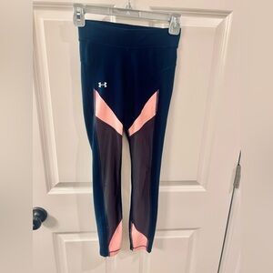 Under Armour Navy and Pink Athletic Leggings